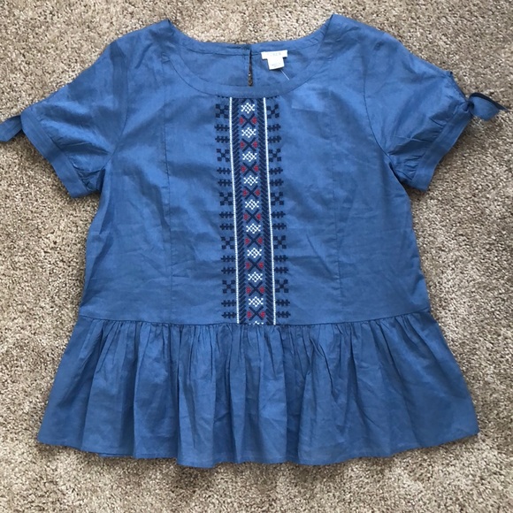 J. Crew Tops - NWT J. CREW Embroidered Top